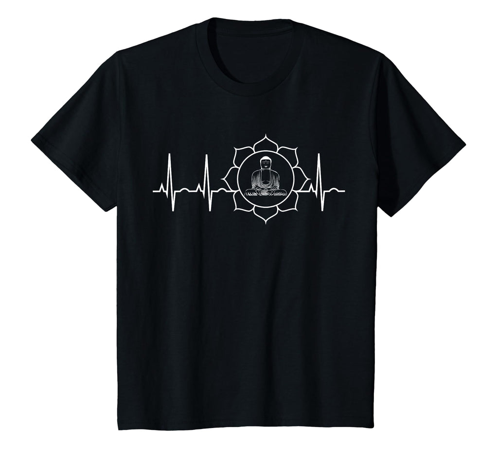 Buddhist Meditation Buddha Heartbeat T-Shirt - Minimalist Print for Adults - T-Shirt, Sweatshirt, Hoodie