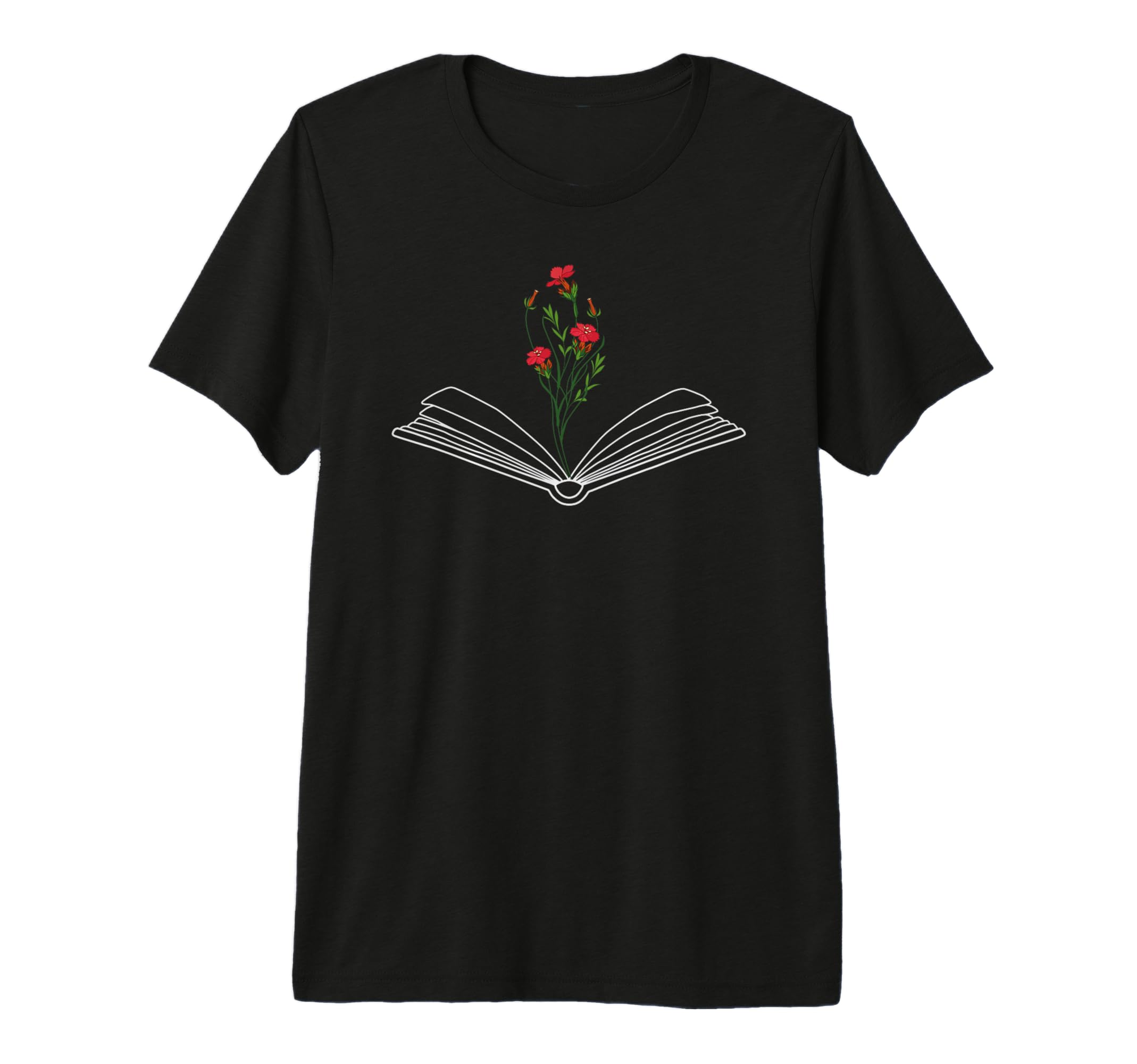 Floral Flower Book Reading Bookworm Nerd T-Shirt - Novelty Apparel Unisex - T-Shirt, Sweatshirt, Hoodie