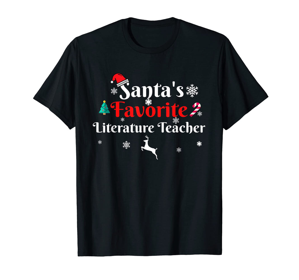 Santas Favorite Literature Teacher T-Shirt - Streetwear Style Unisex - T-Shirt, Sweatshirt, Hoodie