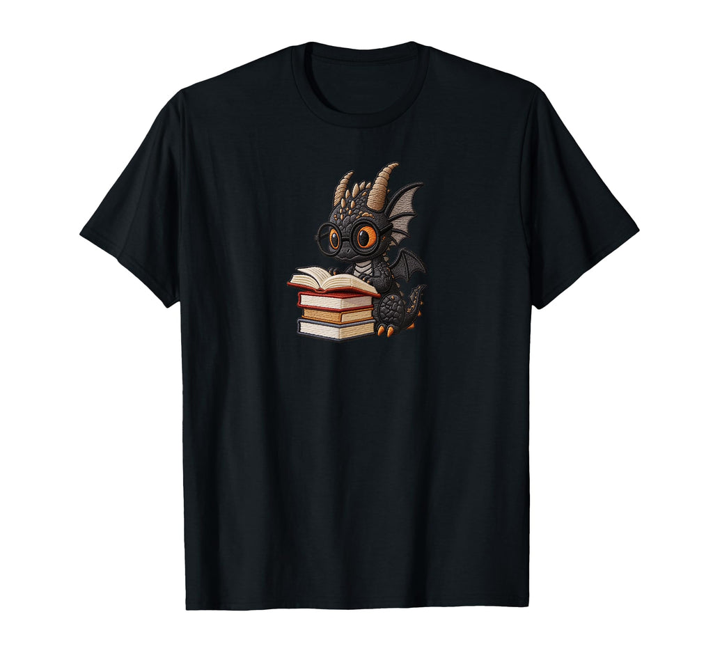 Sweet Dragon Glasses And Book Book Lovers T-Shirt - Minimalist Print Unisex - T-Shirt, Sweatshirt, Hoodie