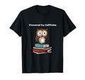 Powered Caffeine Owl Coffee And Book T-Shirt - Minimalist Print for Adults - T-Shirt, Sweatshirt, Hoodie