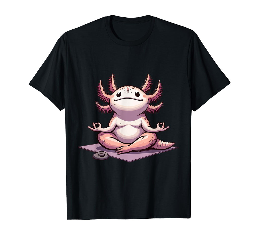 Meditation Axolotl Yoga Pose Relaxing T-Shirt - Novelty Apparel Unisex - T-Shirt, Sweatshirt, Hoodie