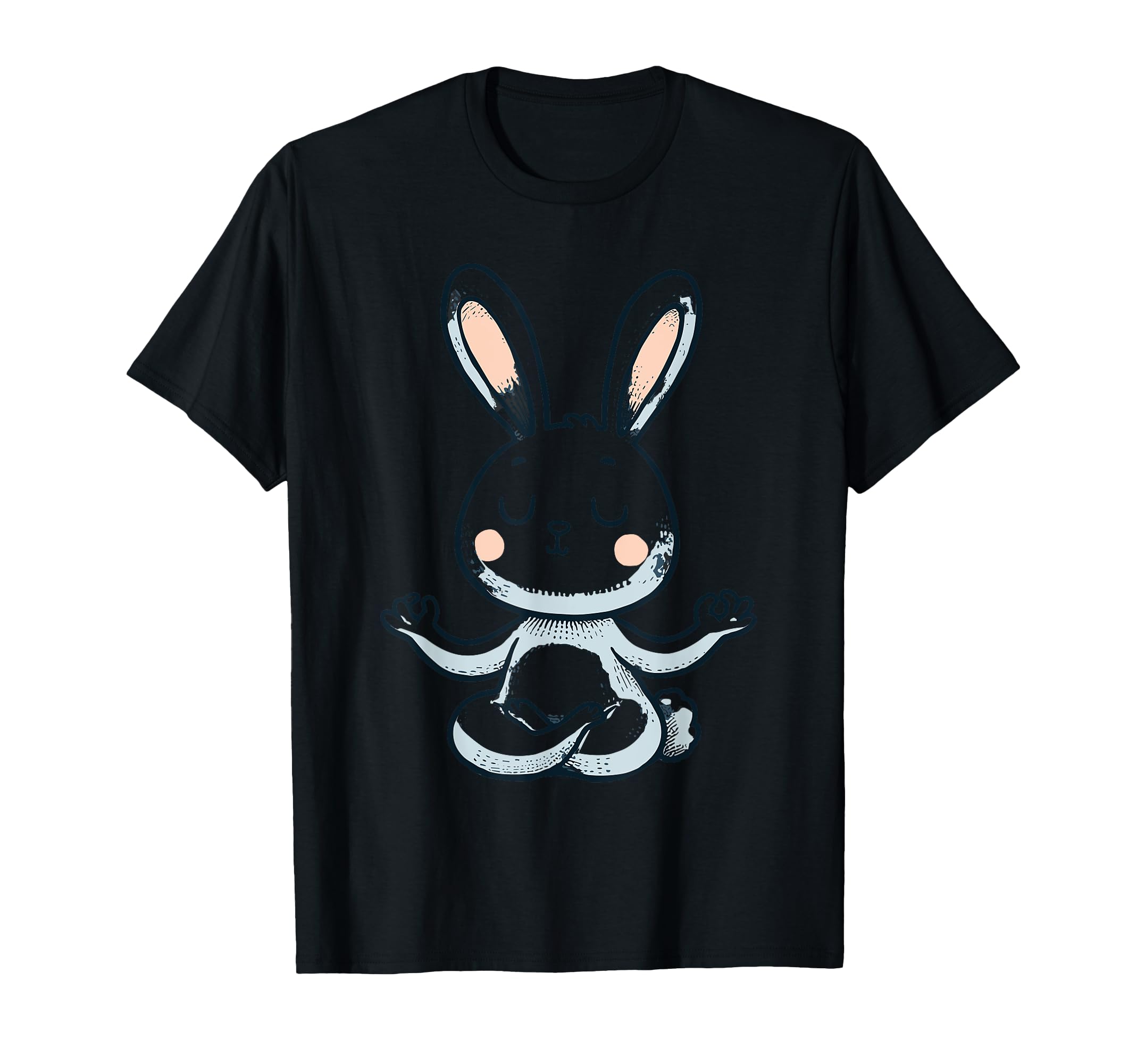 Meditation Rabbit Yoga Pose Relaxing T-Shirt - Minimalist Print for Adults - T-Shirt, Sweatshirt, Hoodie