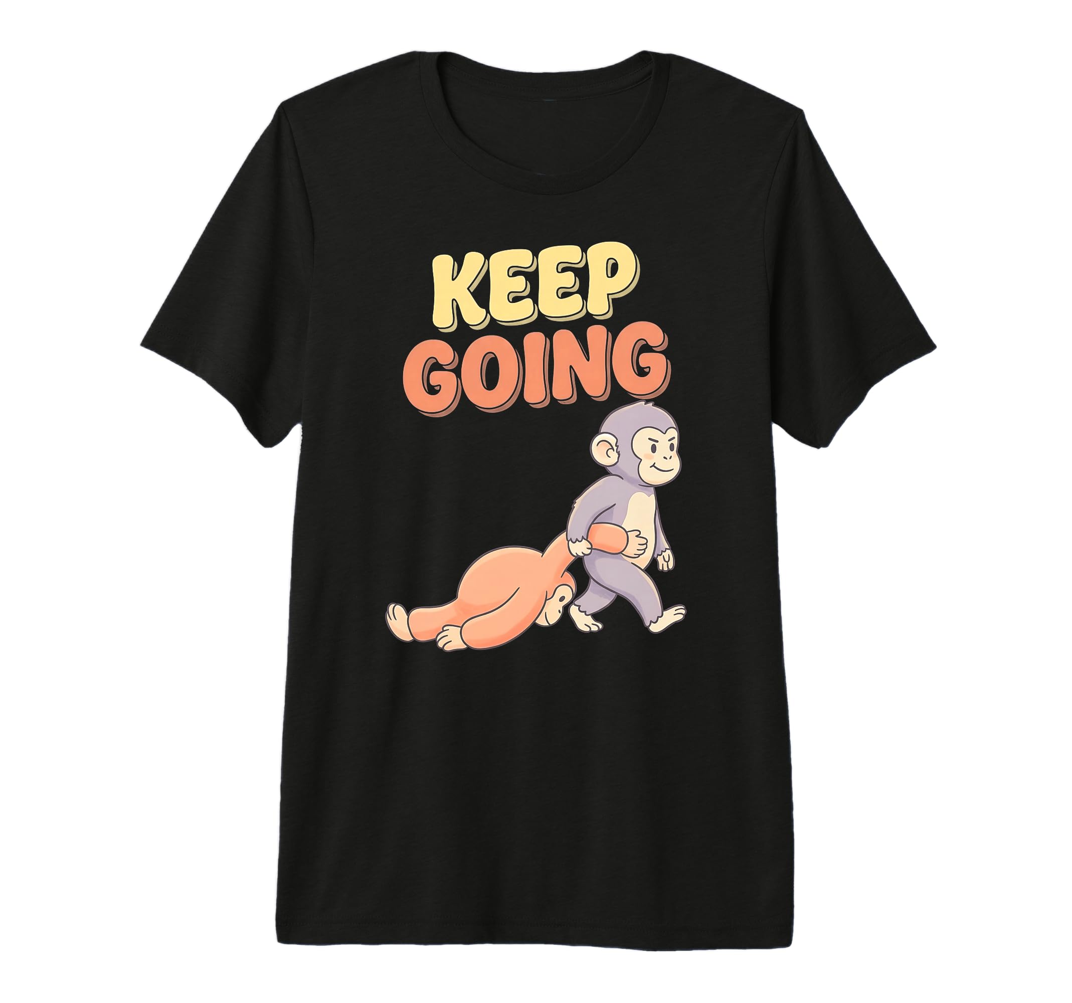 Kawaii Japanese Macaque Monkey Keep T-Shirt - Trendy Graphic for Adults - T-Shirt, Sweatshirt, Hoodie
