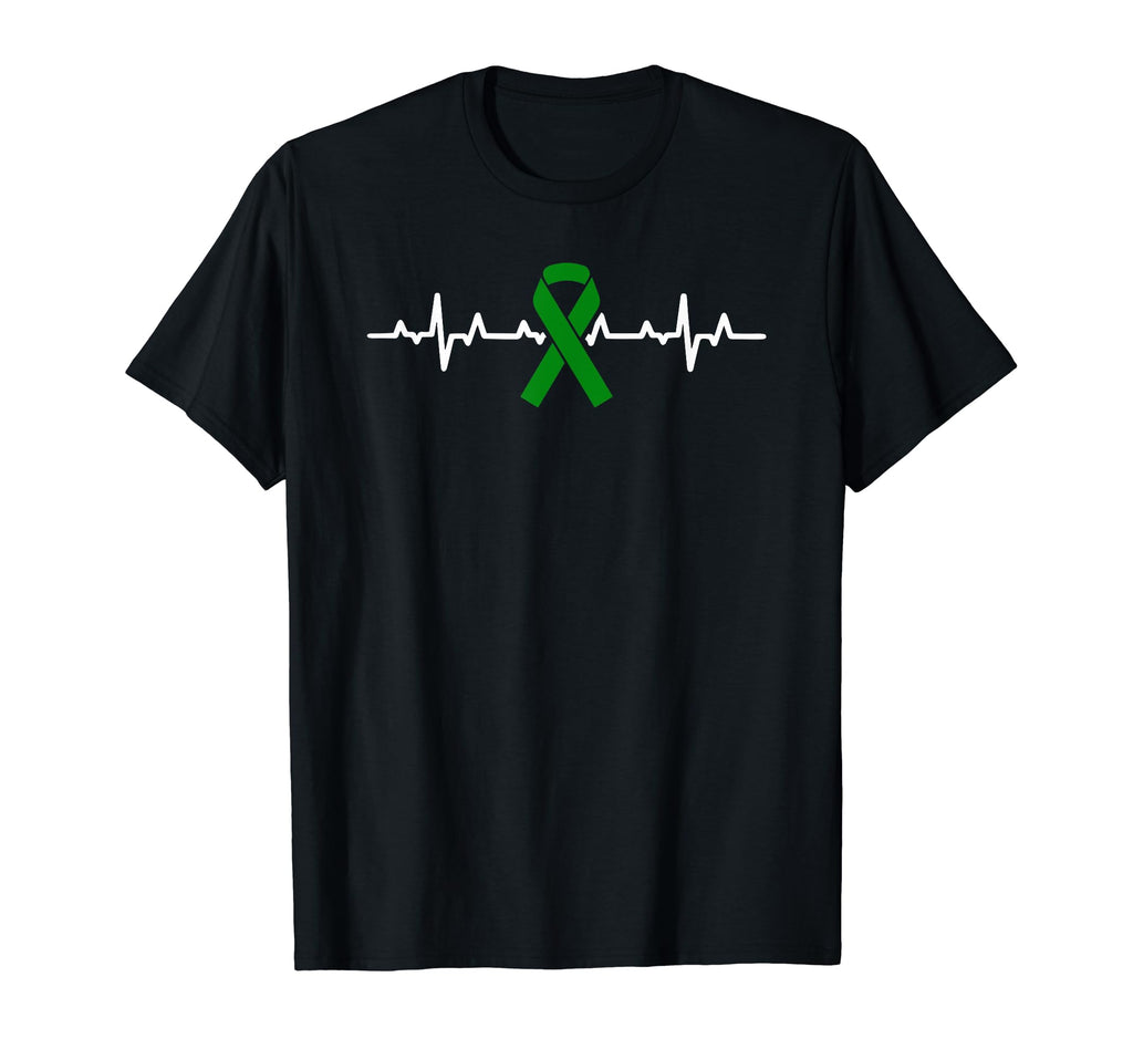 Green Ribbon Hope Heartbeat T-Shirt - Casual Everyday Wear for Adults - T-Shirt, Sweatshirt, Hoodie