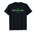 Green Ribbon Hope Heartbeat T-Shirt - Casual Everyday Wear for Adults - T-Shirt, Sweatshirt, Hoodie