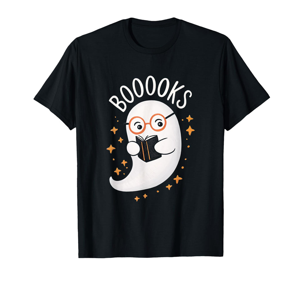Booooks Ghost Reading Books Library T-Shirt - Aesthetic Graphic for Adults - T-Shirt, Sweatshirt, Hoodie