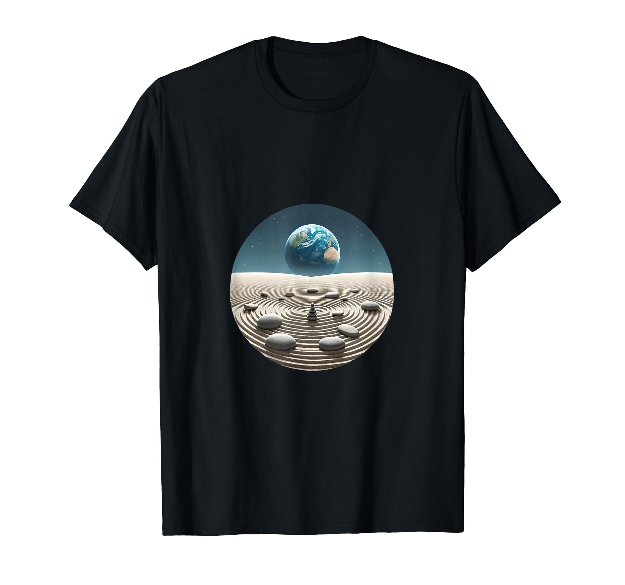Cosmic Zen Garden Earth Meditation T-Shirt - Novelty Apparel Men Women - T-Shirt, Sweatshirt, Hoodie
