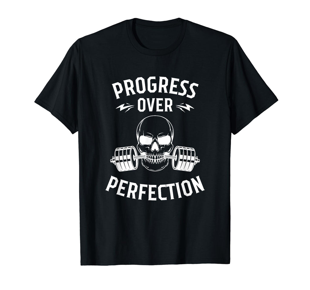 Progress Over Perfection Motivational T-Shirt - Minimalist Print Men Women - T-Shirt, Sweatshirt, Hoodie