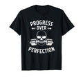 Progress Over Perfection Motivational T-Shirt - Minimalist Print Men Women - T-Shirt, Sweatshirt, Hoodie
