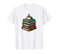 Book And Coffee Minimal Reading Coffee T-Shirt - Trendy Graphic for Adults - T-Shirt, Sweatshirt, Hoodie