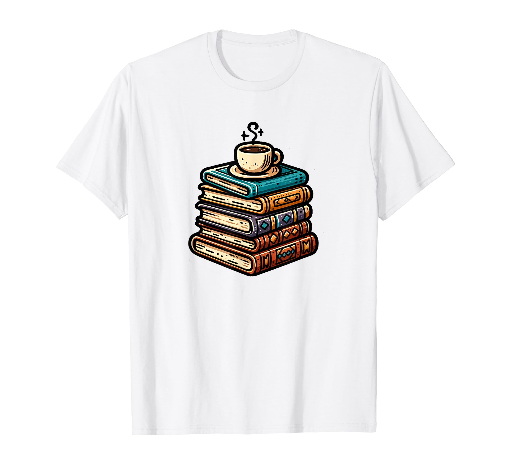 Book And Coffee Minimal Reading Coffee T-Shirt - Trendy Graphic for Adults - T-Shirt, Sweatshirt, Hoodie