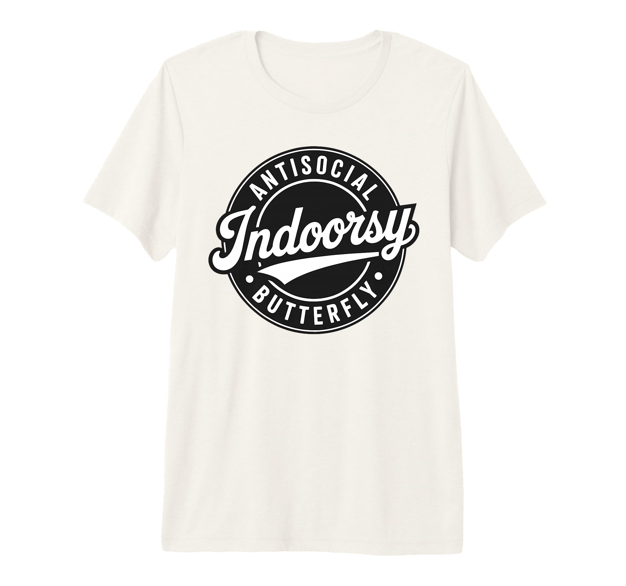Badge Introvert Indoorsy Antisocial T-Shirt - Trendy Graphic Unisex - T-Shirt, Sweatshirt, Hoodie