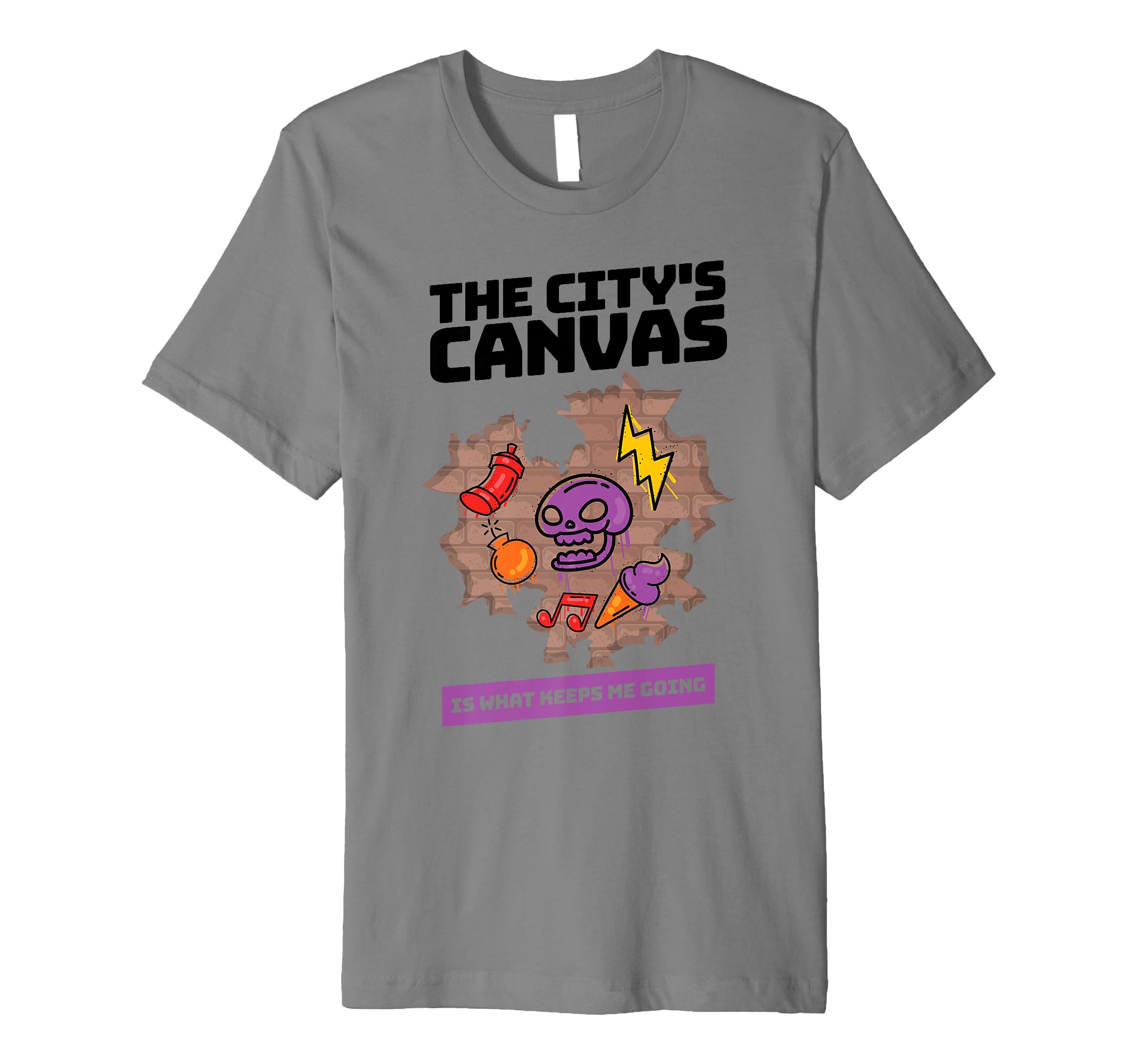 Street Artist Painter Citys Canvas T-Shirt - Casual Everyday Wear Unisex - T-Shirt, Sweatshirt, Hoodie