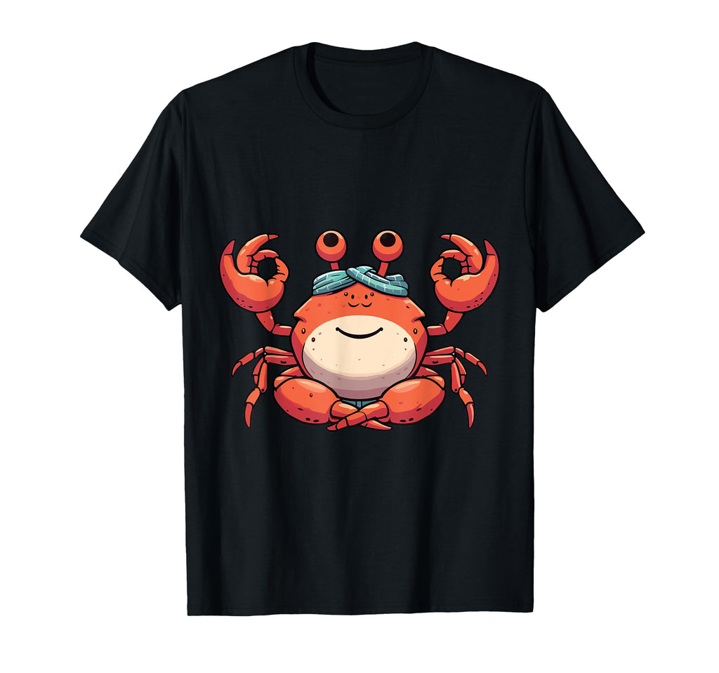 Meditation Crab Yoga Pose Relaxing T-Shirt - Fun Novelty Design Unisex - T-Shirt, Sweatshirt, Hoodie