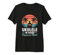 Ukulele Hand Peace Mind Beach T-Shirt - Custom Art Print for Adults - T-Shirt, Sweatshirt, Hoodie