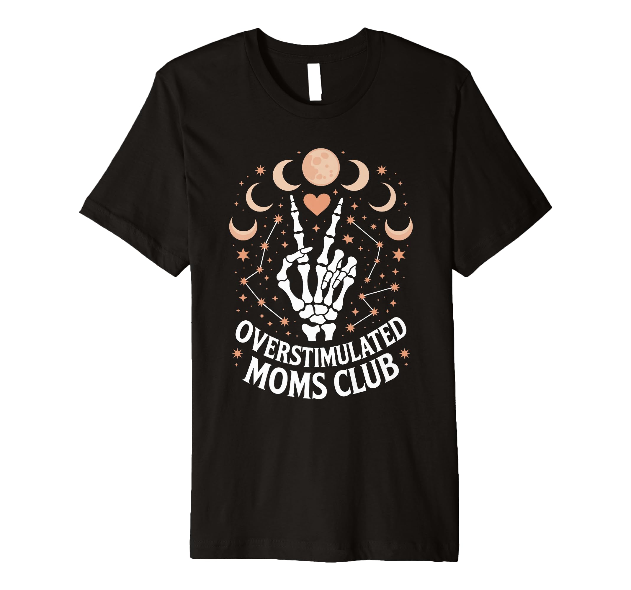 Overstimulated Moms Club Mothers Day T-Shirt - Minimalist Print for Adults - T-Shirt, Sweatshirt, Hoodie