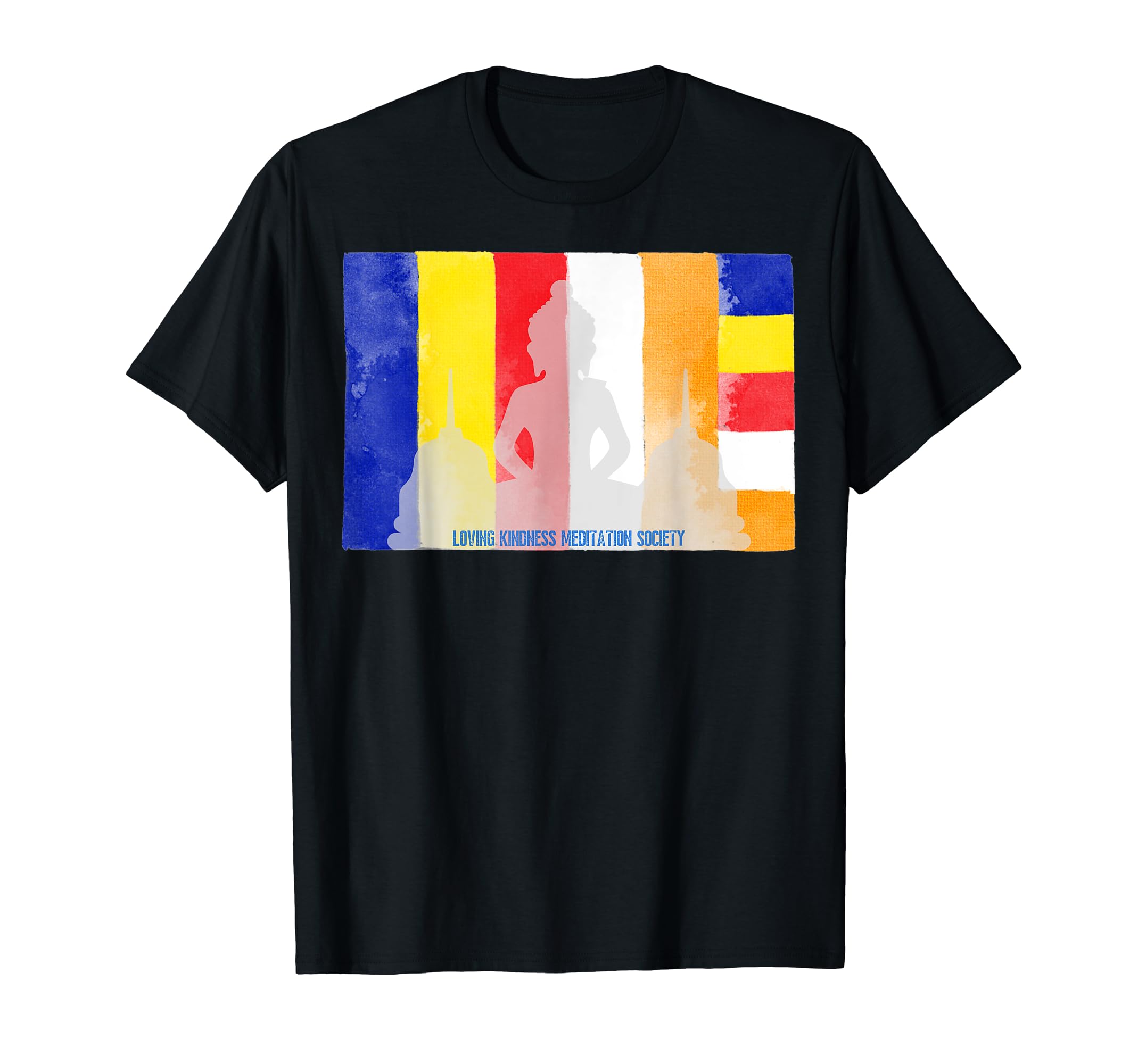 Mindfulness Buddha Buddhist Flag T-Shirt - Fun Novelty Design for Adults - T-Shirt, Sweatshirt, Hoodie