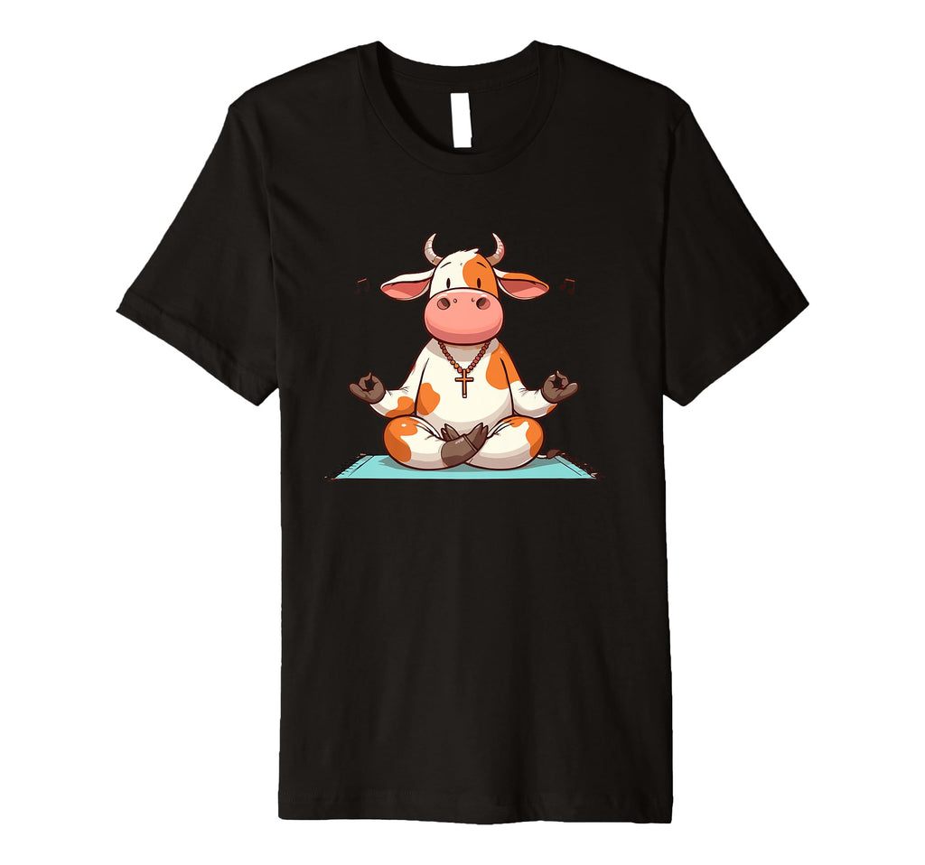 Meditation Cow Yoga Pose Relaxing T-Shirt - Aesthetic Graphic for Adults - T-Shirt, Sweatshirt, Hoodie
