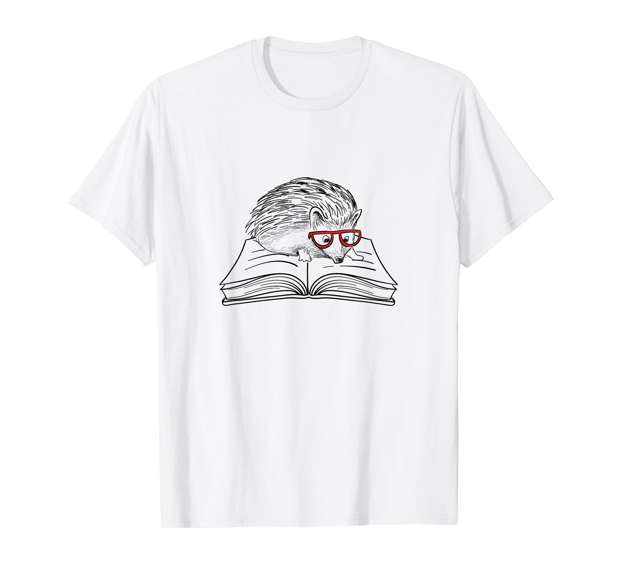 Hedgehogs And Books Literature T-Shirt - Casual Everyday Wear Unisex - T-Shirt, Sweatshirt, Hoodie