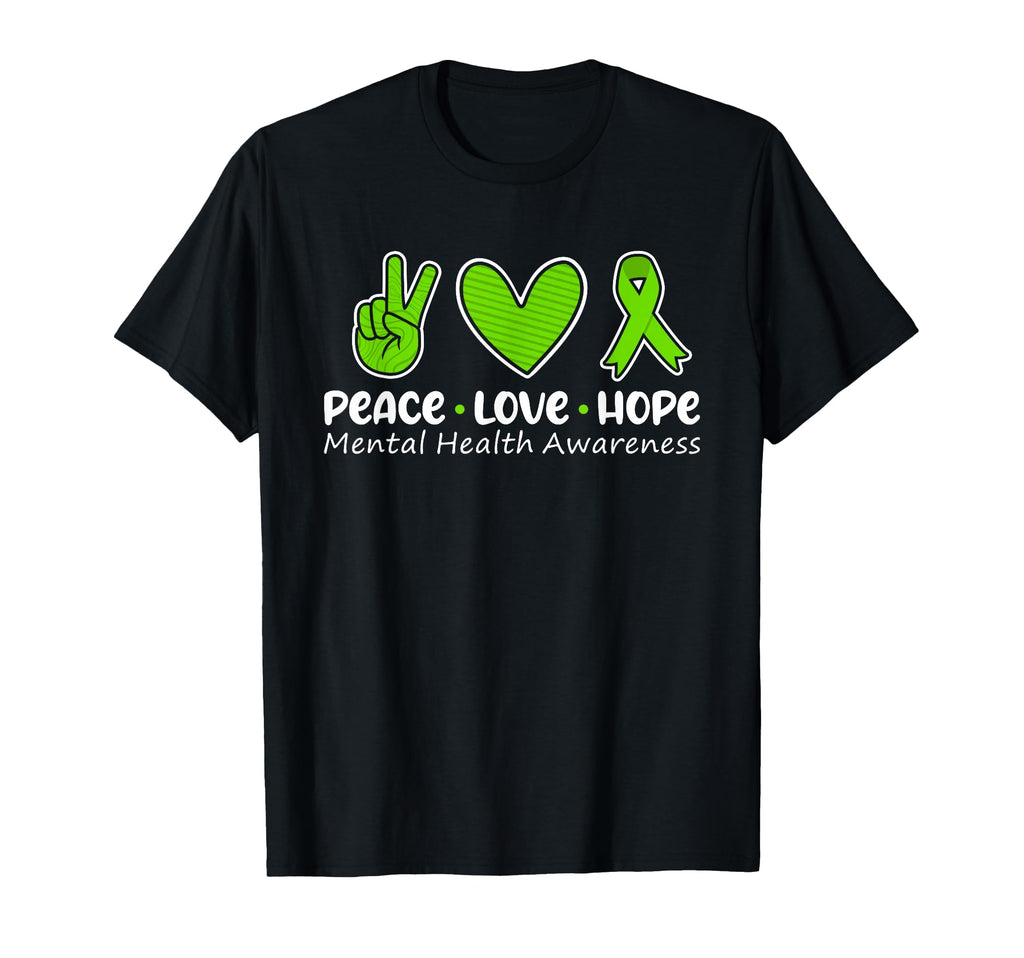 Peace Love Hope Mental Health T-Shirt - Aesthetic Graphic for Adults - T-Shirt, Sweatshirt, Hoodie