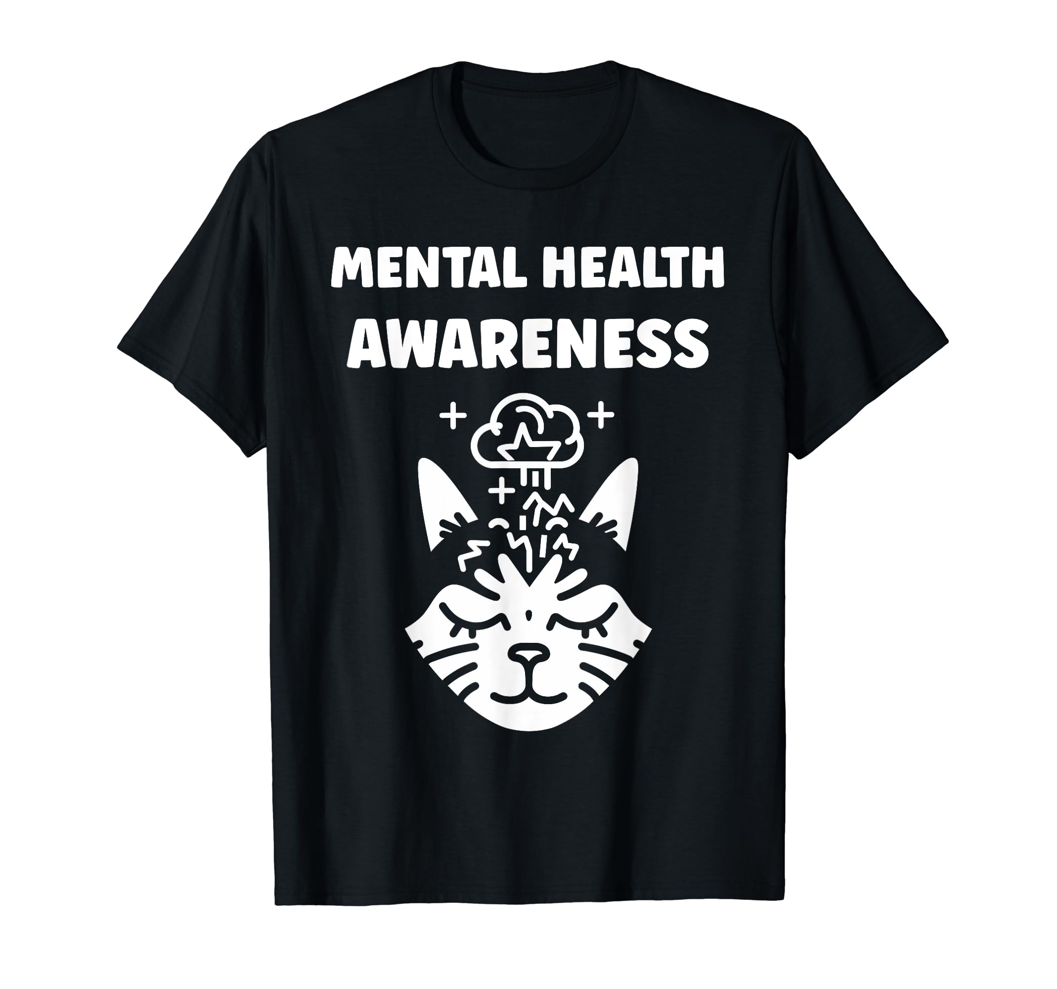 Cat Brain Illness Animal Mental T-Shirt - Custom Art Print for Adults - T-Shirt, Sweatshirt, Hoodie