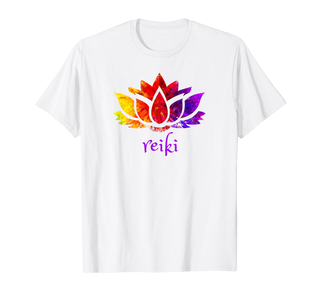 Reiki Lotus Healing Energy Aura Spiritual T-Shirt - Graphic Print Unisex - T-Shirt, Sweatshirt, Hoodie