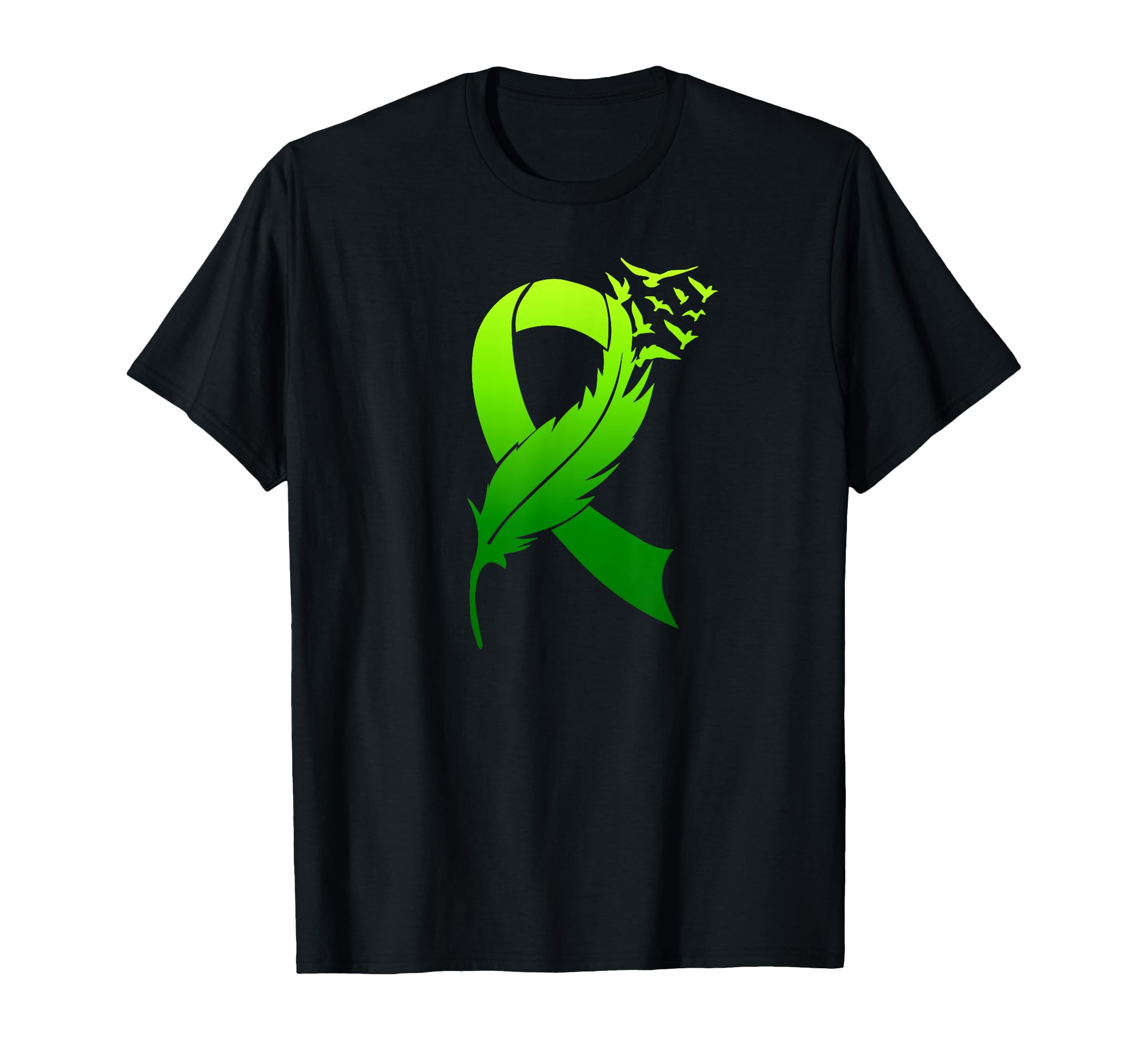 Mental Health Green Bow Birds Mental T-Shirt - Custom Art Print Unisex - T-Shirt, Sweatshirt, Hoodie