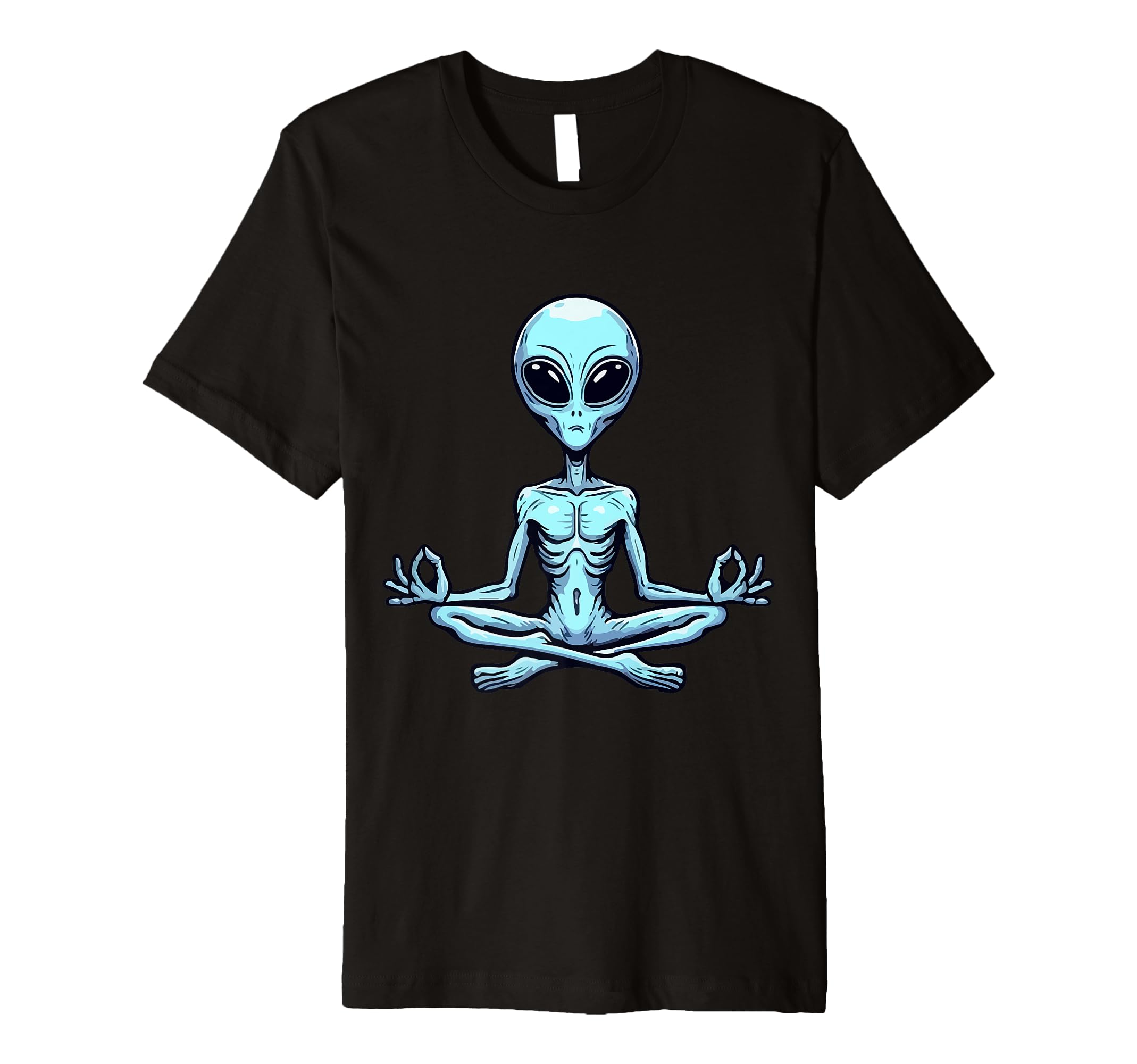 Meditation Alien Yoga Pose Relaxing T-Shirt - Casual Everyday Wear Unisex - T-Shirt, Sweatshirt, Hoodie