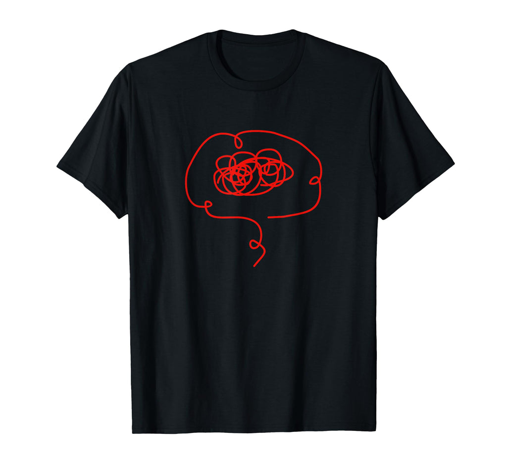 Puzzled Mind Brain Overthinker Anxiety T-Shirt - Aesthetic Graphic Unisex - T-Shirt, Sweatshirt, Hoodie
