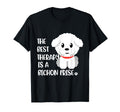 Best Therapy Is Bichon Frise Dog T-Shirt - Custom Art Print Unisex - T-Shirt, Sweatshirt, Hoodie