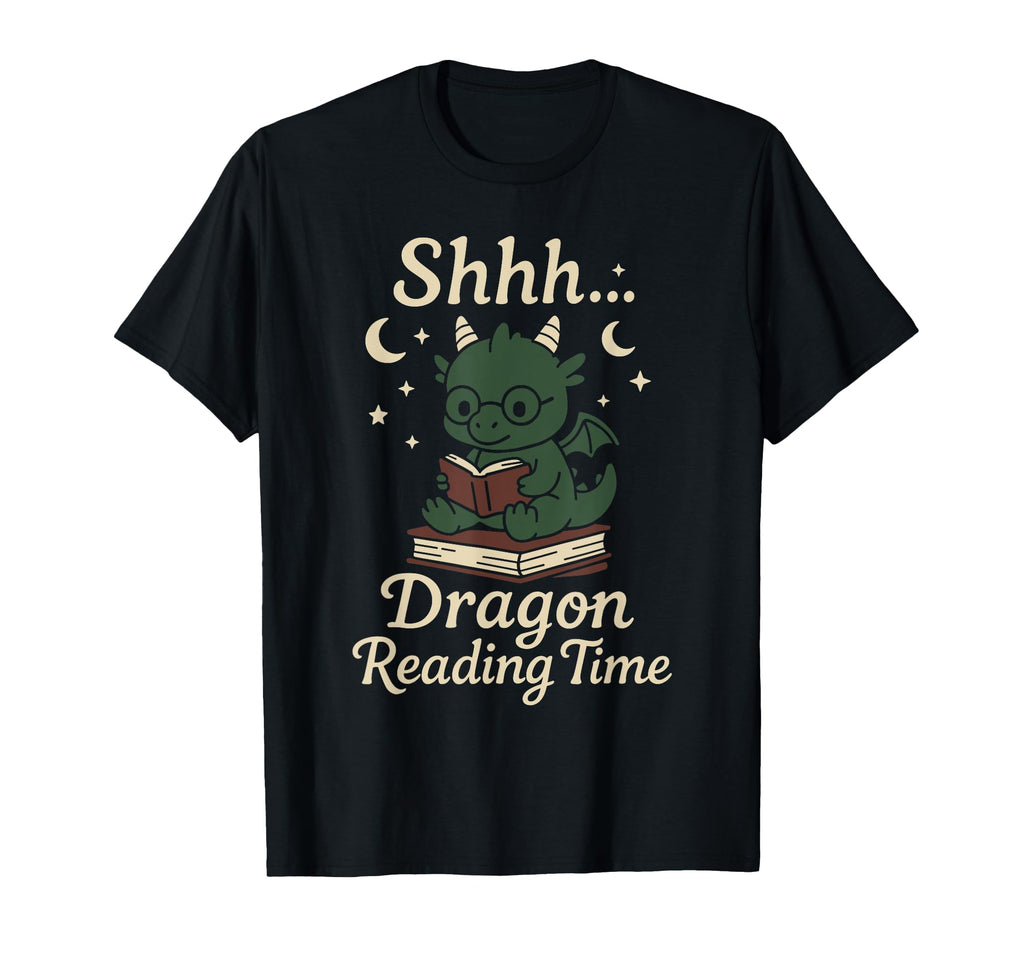 Book Dragon Fantasy Reader Cozy T-Shirt - Trendy Graphic for Adults - T-Shirt, Sweatshirt, Hoodie