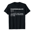 Exhausterwhelmulated Exhausted T-Shirt - Minimalist Print for Adults - T-Shirt, Sweatshirt, Hoodie
