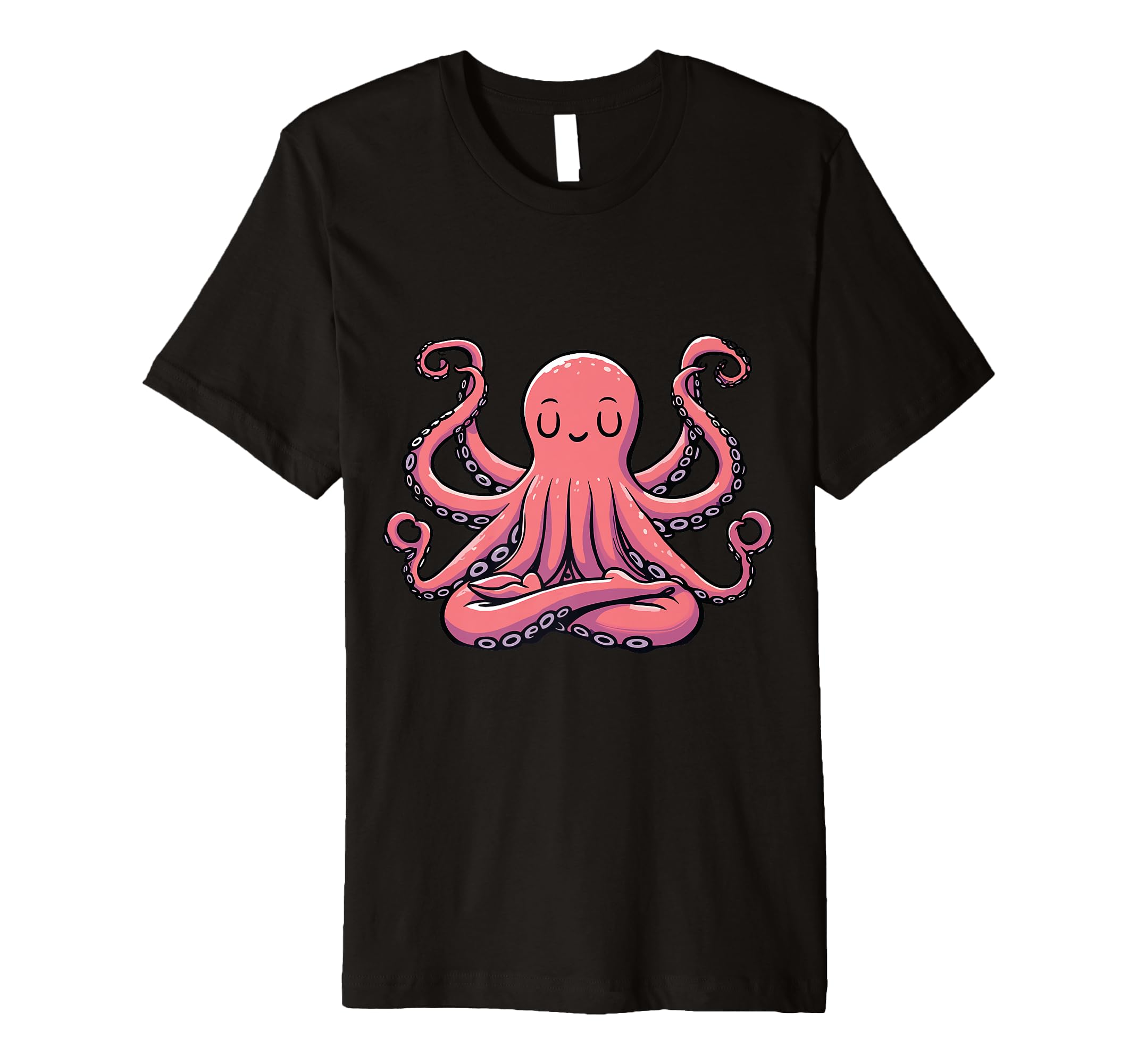 Meditation Octopus Yoga Pose Relaxing T-Shirt - Unique Graphic Men Women - T-Shirt, Sweatshirt, Hoodie