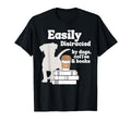 Easily Distracted Dogs Coffee Books T-Shirt - Aesthetic Graphic for Adults - T-Shirt, Sweatshirt, Hoodie
