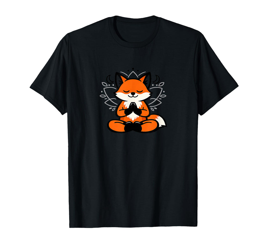 Meditating Fox Yoga Zen Mindfulness T-Shirt - Aesthetic Graphic Men Women - T-Shirt, Sweatshirt, Hoodie