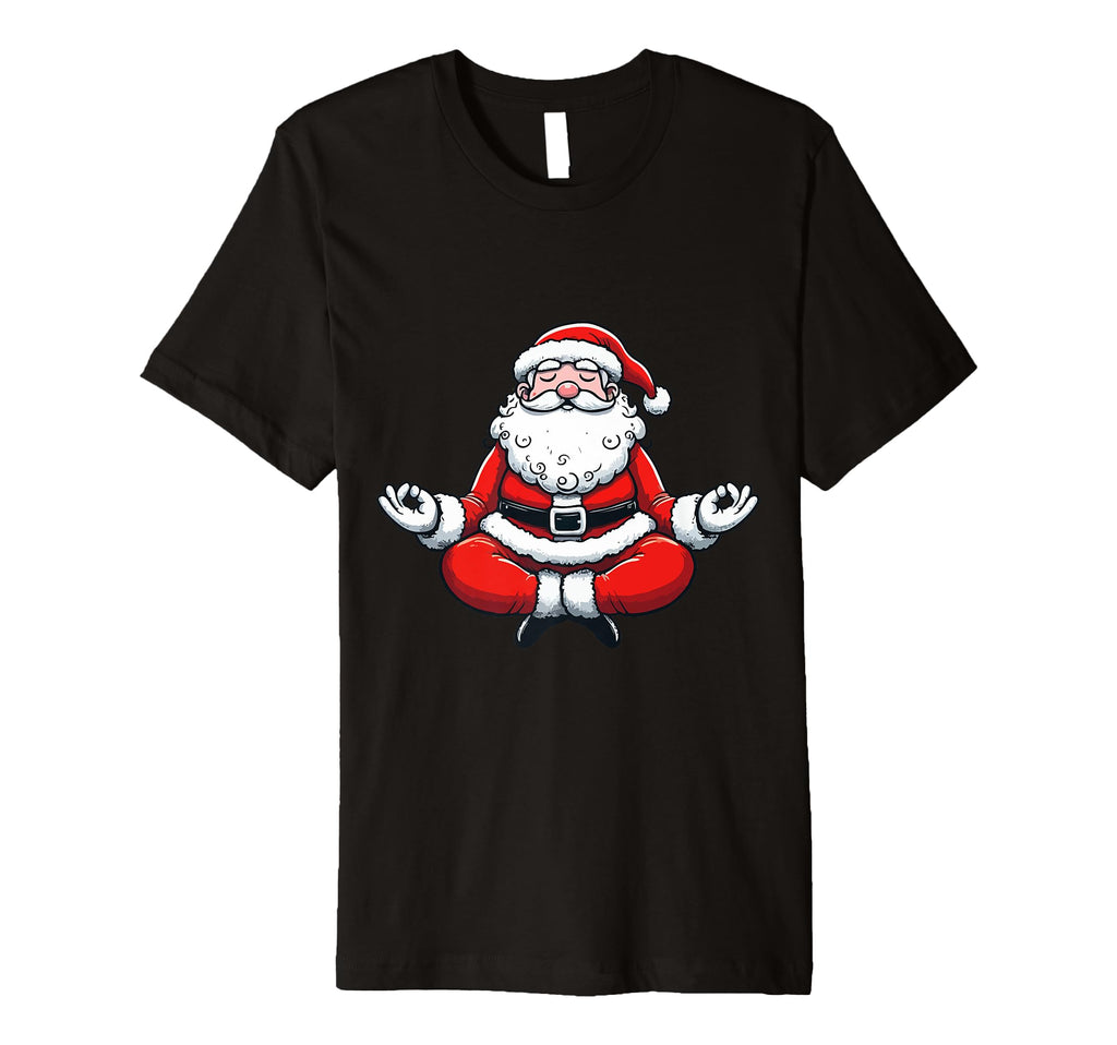 Meditation Santa Yoga Pose Relaxing T-Shirt - Unique Graphic Men Women - T-Shirt, Sweatshirt, Hoodie