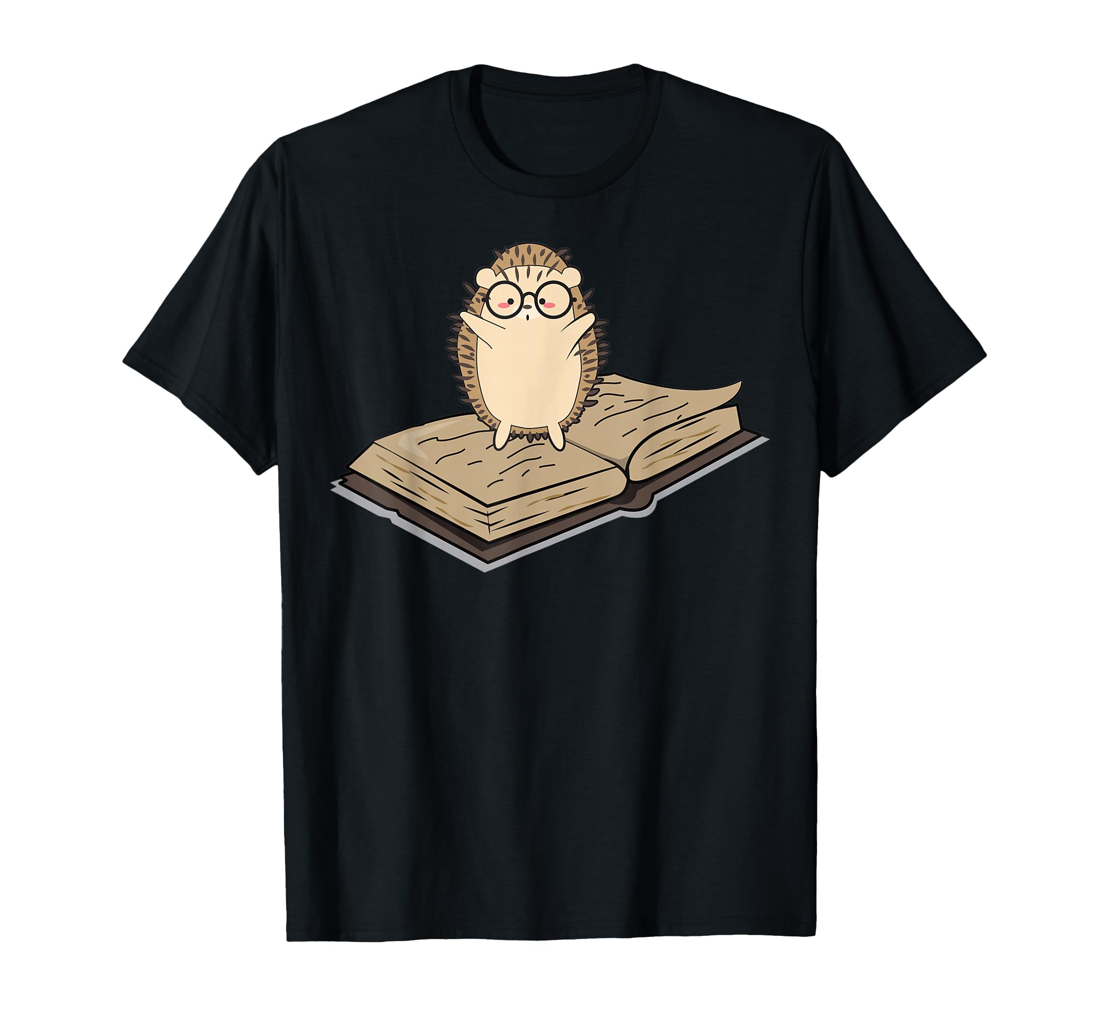 Hedgehog Reading Book Nerd Animal Lover T-Shirt - Trendy Graphic Men Women - T-Shirt, Sweatshirt, Hoodie