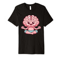 Brain Doing Yoga Funny Mindfulness T-Shirt - Minimalist Print Men Women - T-Shirt, Sweatshirt, Hoodie