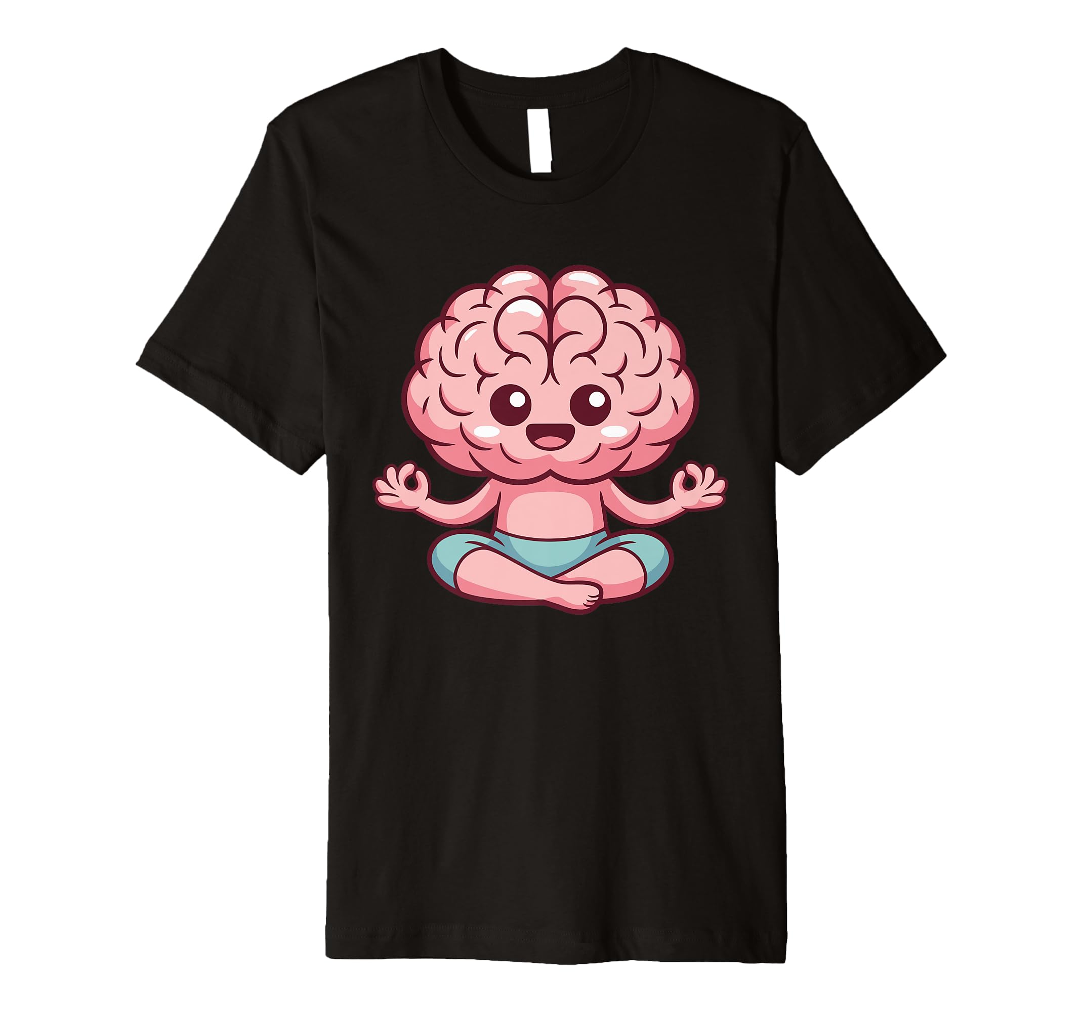 Brain Doing Yoga Funny Mindfulness T-Shirt - Minimalist Print Men Women - T-Shirt, Sweatshirt, Hoodie