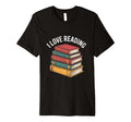 I Love Reading Book Stack Literature T-Shirt - Trendy Graphic for Adults - T-Shirt, Sweatshirt, Hoodie