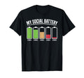Social Battery Is Low Power Funny Anti T-Shirt - Graphic Print Unisex - T-Shirt, Sweatshirt, Hoodie