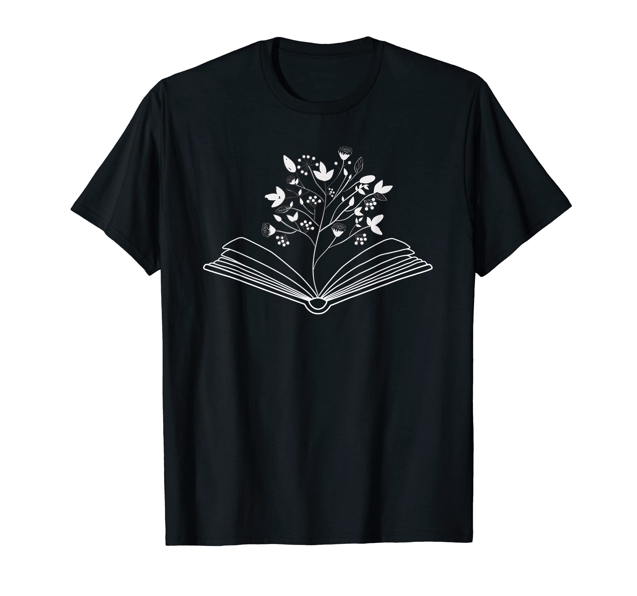 Floral Flower Book Reading Bookworm T-Shirt - Aesthetic Graphic Unisex - T-Shirt, Sweatshirt, Hoodie