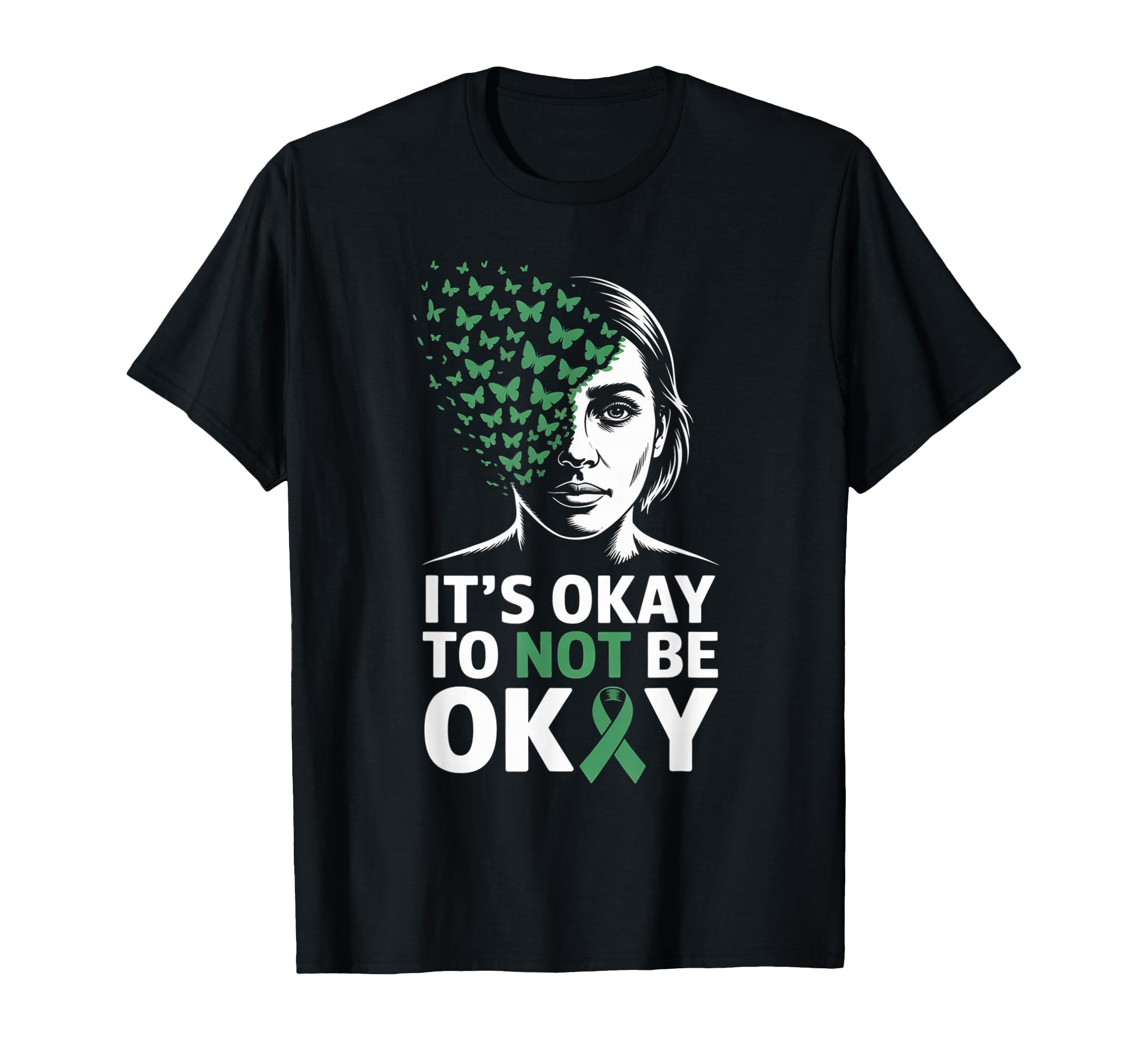 Its Okay To Not Be Okay Mental T-Shirt - Custom Art Print for Adults - T-Shirt, Sweatshirt, Hoodie