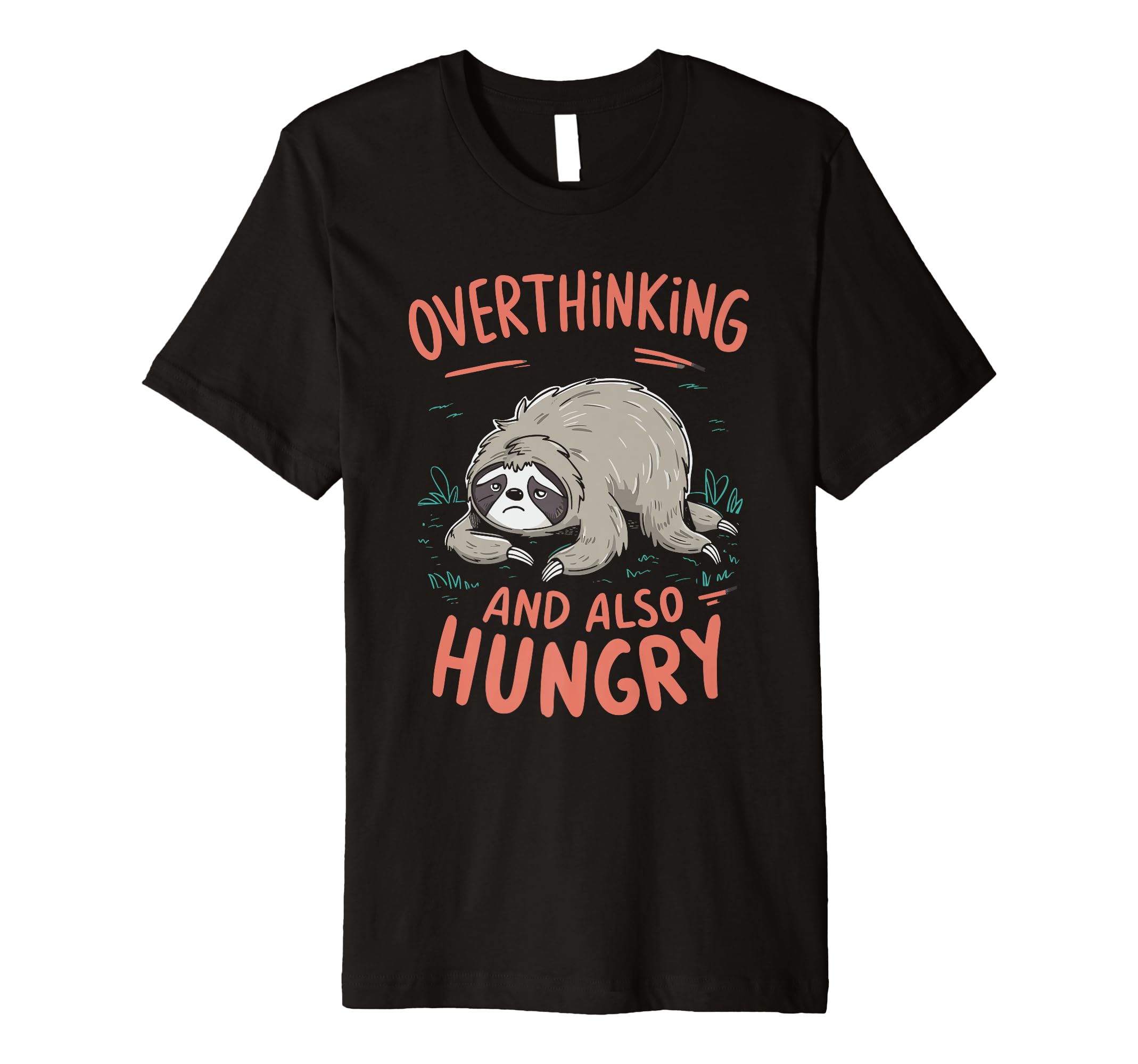 Hungry Overthinker Food Anxiety Sweatshirt - Custom Art Print Unisex - T-Shirt, Sweatshirt, Hoodie