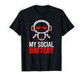 Battery Low Energy Anti Social Introverts T-Shirt - Novelty Apparel Unisex - T-Shirt, Sweatshirt, Hoodie