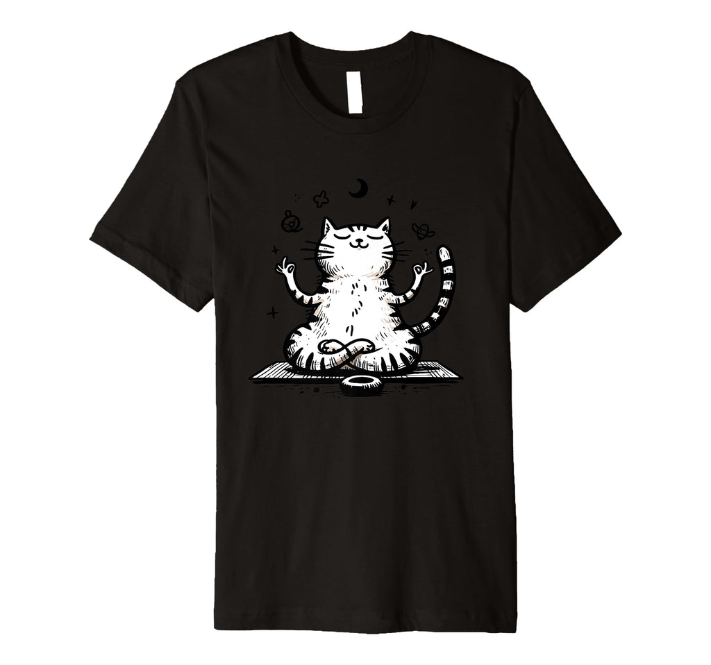 Meditation Cat Yoga Pose Relaxing Animal T-Shirt - Trendy Graphic Men Women - T-Shirt, Sweatshirt, Hoodie