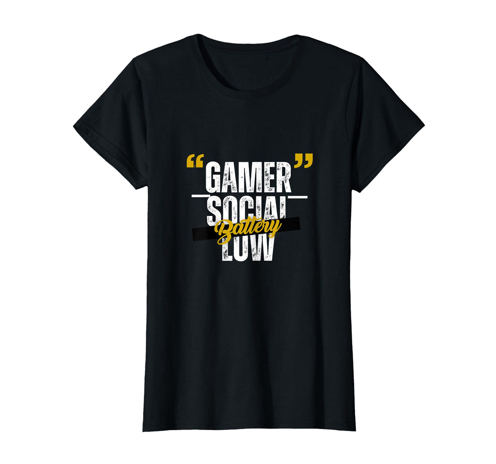 Funny Gamer Gift Her Social Battery T-Shirt - Unique Graphic for Adults - T-Shirt, Sweatshirt, Hoodie