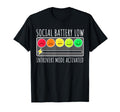 Social Battery Low Introvert Mode T-Shirt - Unique Graphic Unisex - T-Shirt, Sweatshirt, Hoodie