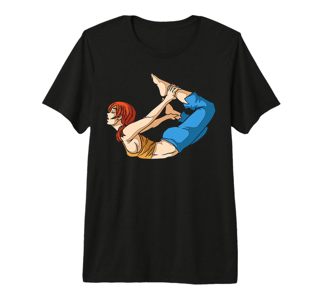 Cartoon Yoga Pose Illustration Fitness T-Shirt - Graphic Print Unisex - T-Shirt, Sweatshirt, Hoodie